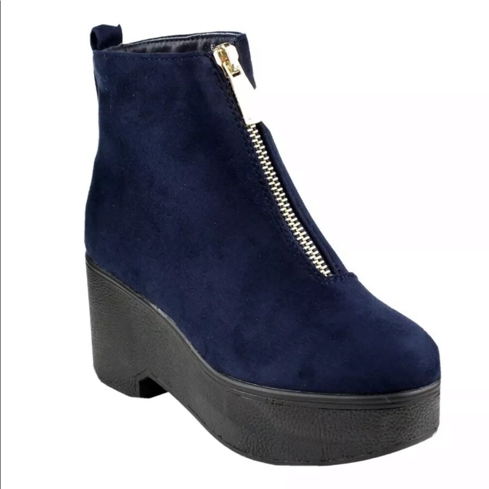 BestonEJ35Women'sZipperPlatformWedgeBooties Size 7